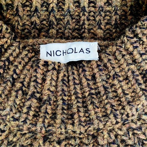 NICHOLAS Ilya Sweater Dress, Green-Brown Multi (S) - Picture 4 of 6